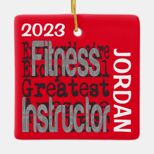 Fitness Instructor Extraordinaire CUSTOM Keramisch Ornament (Voorkant)