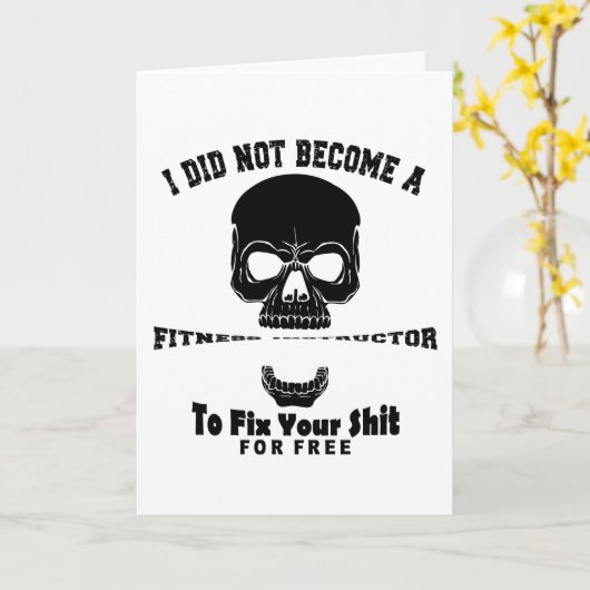 Fitness Instructor Kaart (Gele Bloem)