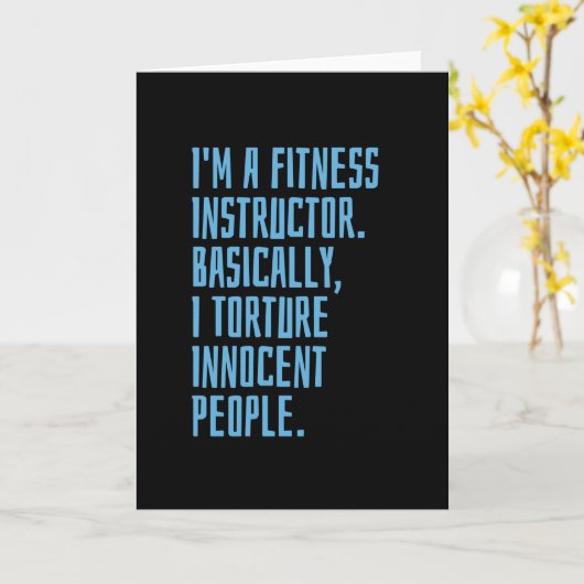 Fitness Instructor Kaart (Gele Bloem)