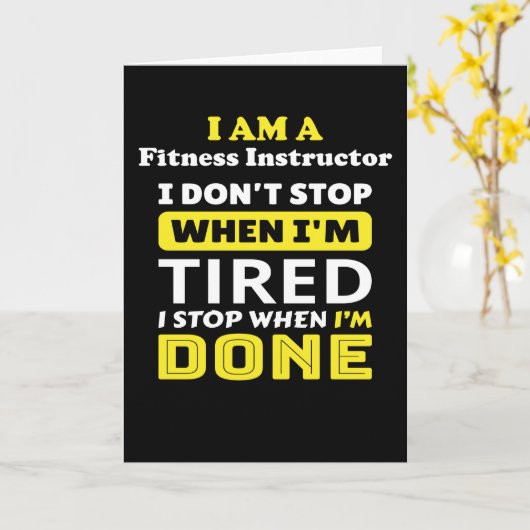 Fitness Instructor Kaart (Gele Bloem)