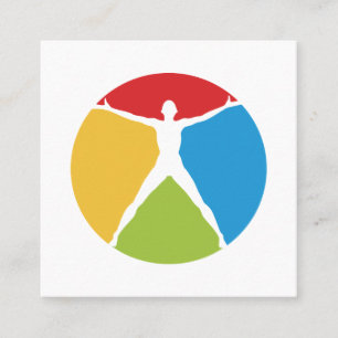 Fitness Instructor Modern Ontwerp Vierkante Visitekaartje