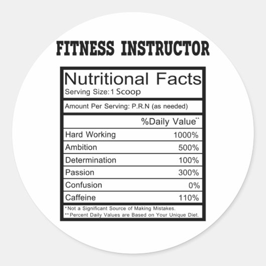 Fitness Instructor Ronde Sticker (Voorkant)
