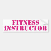 Fitness Instructor/Roze Bumpersticker (Voorkant)