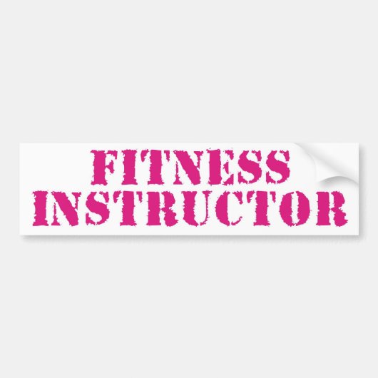 Fitness Instructor/Roze Bumpersticker (Voorkant)