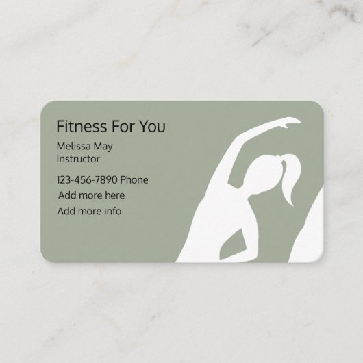 Fitness Instructor Visitekaartje (Voorkant)
