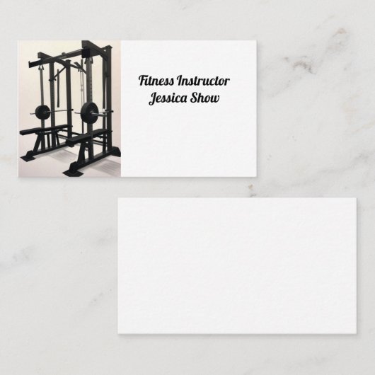 Fitness Instructor Visitekaartje (Voorkant / Achterkant)