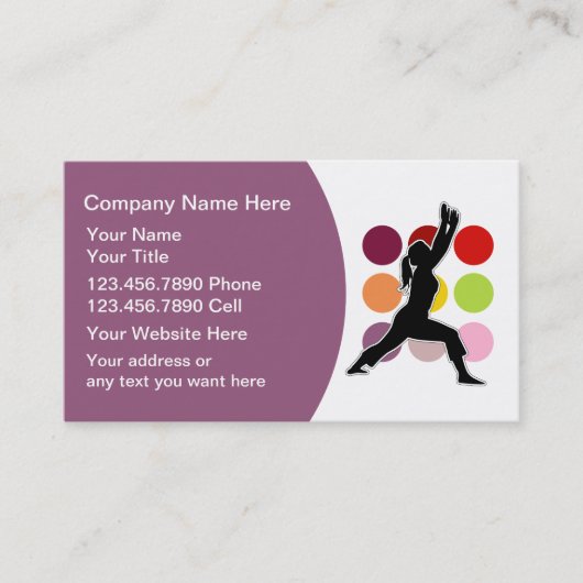 Fitness Instructor Visitekaartjes (Voorkant)