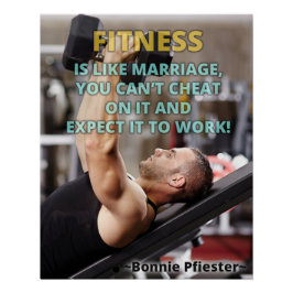 Fitness is als Huwelijk Motivatieposter Perfect Poster