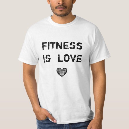 Fitness is liefde t-shirt (Voorkant)