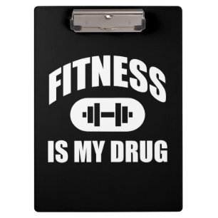Fitness is mijn drug - Gym Workout Motivatie Klembord