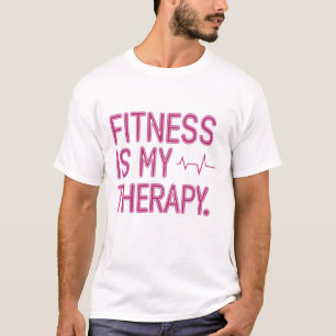 Fitness is mijn therapie t-shirt