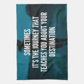 Fitness Journey - Women's Workout Motivatie Theedoek (Verticaal)