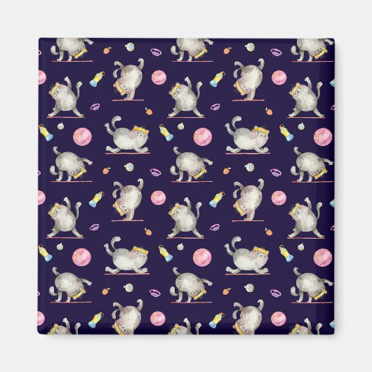 Fitness kat magneet (Voorkant)