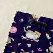 fitness kat strandlaken (In situ)