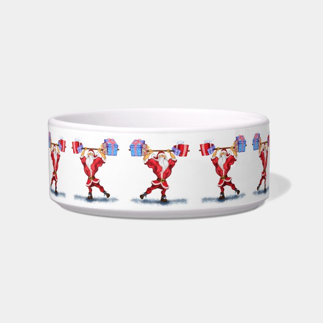 Fitness Kerstman Bowl Voerbakje (Voorkant)