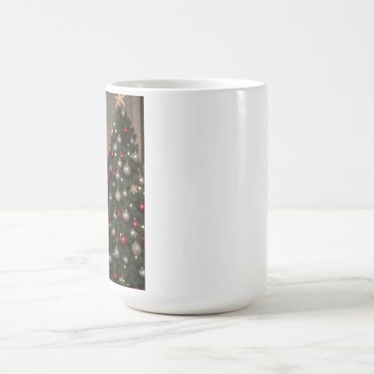 Fitness Kerstman en de kerstboom Magische Mok (Midden)