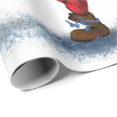 Fitness Kerstman Inpakpapier (Rol Hoek)