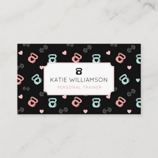 Fitness Kettlebell & Dumbbell Gewichtspatroon Zwar Visitekaartje (Voorkant)