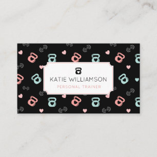 Fitness Kettlebell & Dumbbell Weegpatroon zwart Visitekaartje