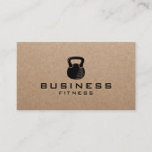 Fitness Kettlebell Logo Personal Trainer Kraft Visitekaartje (Voorkant)