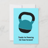 Fitness Kettlebell Portrait Referral Thank You  Notitiekaartje (Voorkant)