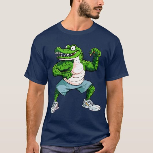 Fitness krokodil T-shirt (Voorkant)