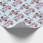 Fitness Lichtblauw Cadeaupapier (Hoek)