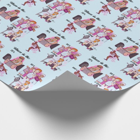 Fitness Lichtblauw Cadeaupapier (Hoek)