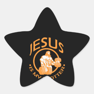 fitness-liefhebber | Jezus is mijn spotter Ster Sticker