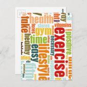 Fitness Lifestyle Briefkaart (Voorkant / Achterkant)