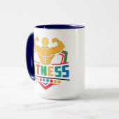 Fitness Lifestyle – Train Hard Stay Strong Mok (Voorkant links)