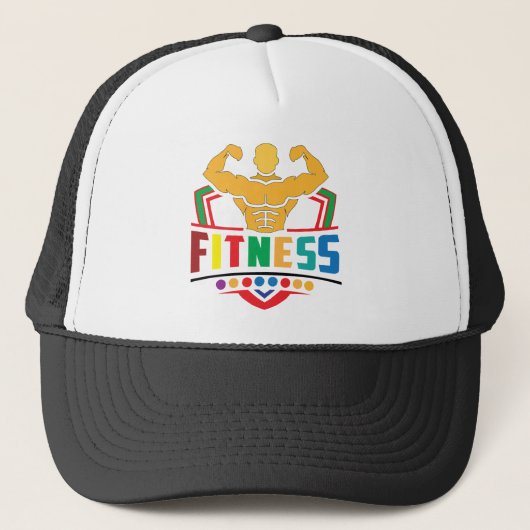 Fitness Lifestyle – Train Hard Stay Strong Trucker Pet (Voorkant)