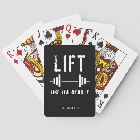 Fitness Lift alsof je het zwart-wit bedoelt Pokerkaarten (Achterkant)