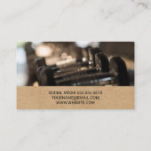 Fitness Logo | Gym en gewichten Visitekaartje (Achterkant)