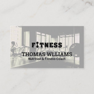 Fitness Logo Gymnastiek achtergrond Personal T Visitekaartje