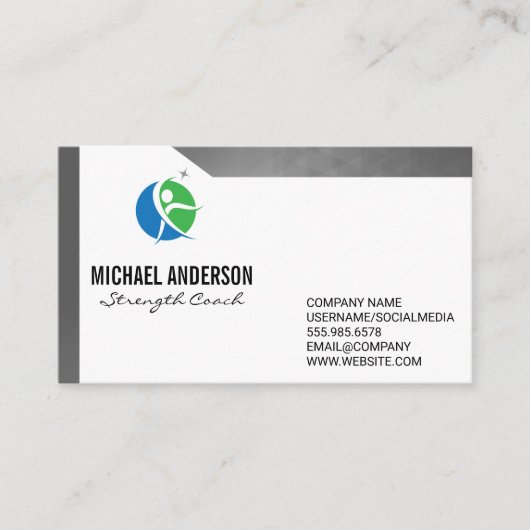 fitness - Logo | Persoonlijke trainer Visitekaartje (Voorkant)