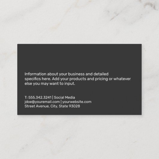 fitness - Logo | Persoonlijke trainer Visitekaartje (Achterkant)