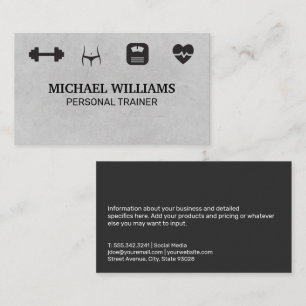 fitness - Logo   Persoonlijke trainer Visitekaartje
