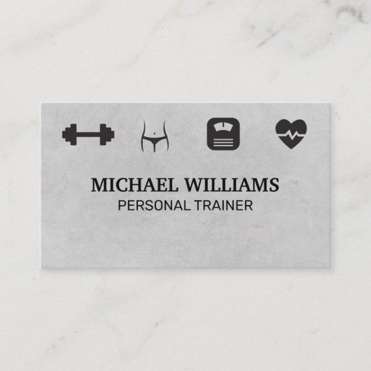 fitness - Logo | Persoonlijke trainer Visitekaartje (Voorkant)