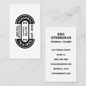 fitness logo Retrostijl Visitekaartje (Voorkant / Achterkant)