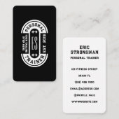 fitness logo Retrostijl Visitekaartje (Voorkant / Achterkant)