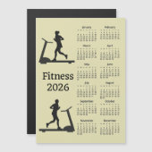 Fitness Loopband 2026 Kalender Magnetische Kaart (Voorkant / Achterkant)