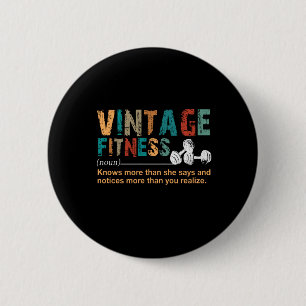 Fitness Lover Vintage Fitness - definitie Ronde Button 5,7 Cm