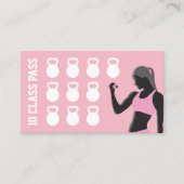 Fitness Loyalty Kaart Personal Trainer Pink (Voorkant)