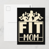 Fitness Mama Gym Exercise Weightlift mama Briefkaart (Voorkant / Achterkant)