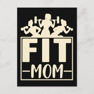 Fitness Mama Gym Exercise Weightlift mama Briefkaart