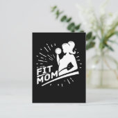Fitness Mama Weightlift Moeder Gym Exercise Briefkaart (Staand voorkant)