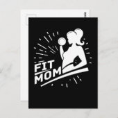 Fitness Mama Weightlift Moeder Gym Exercise Briefkaart (Voorkant / Achterkant)