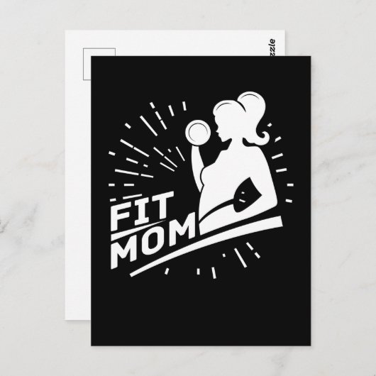 Fitness Mama Weightlift Moeder Gym Exercise Briefkaart (Voorkant / Achterkant)