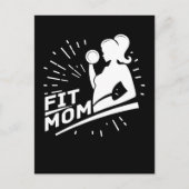 Fitness Mama Weightlift Moeder Gym Exercise Briefkaart (Voorkant)